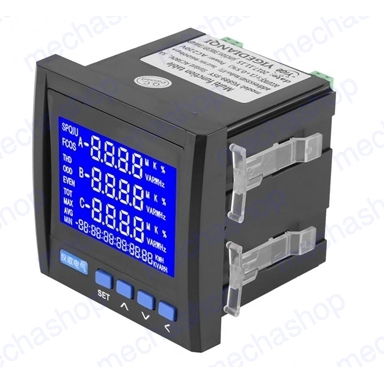 มิเตอร์วัดค่าไฟฟ้า เพาเวอร์มิเตอร์ RS485 3-Phase Power Energy Meter 4-digit Electric