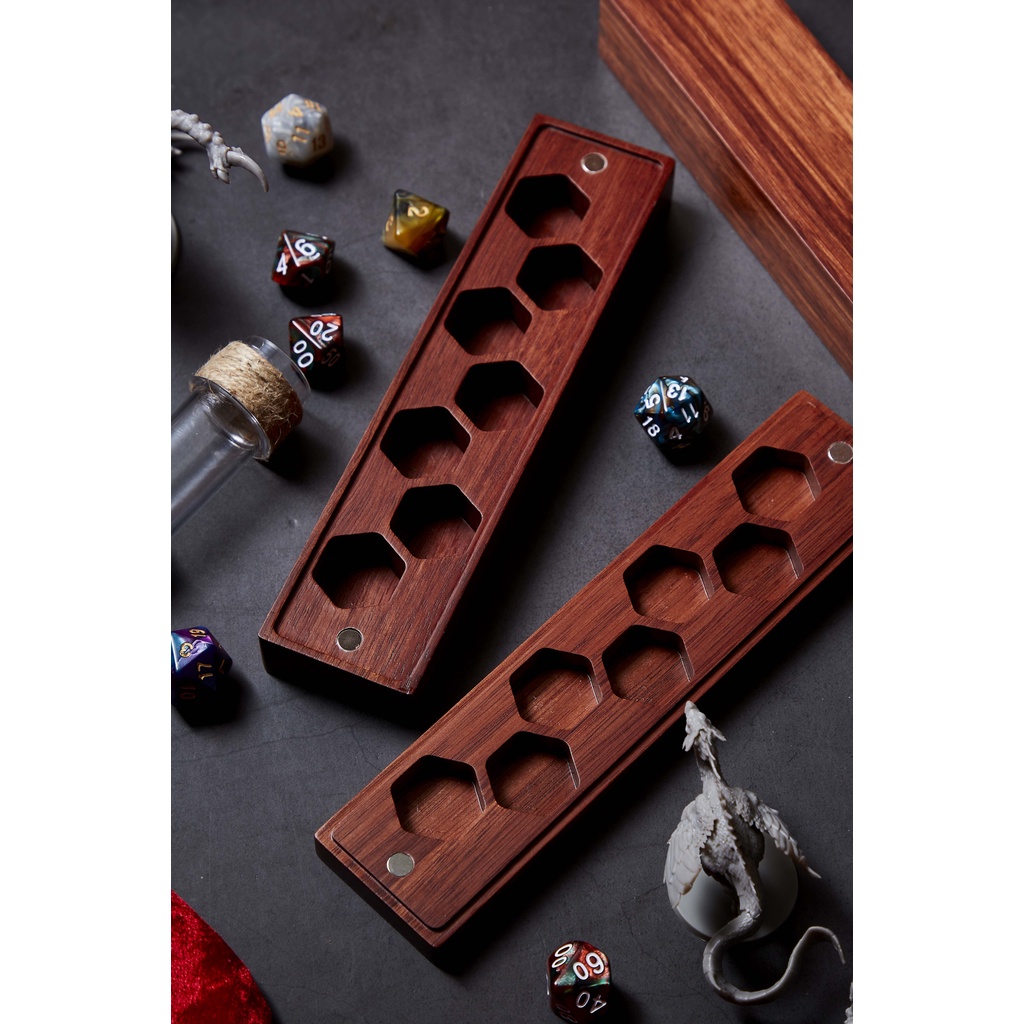 Dice Vault DnD | PURPLE HEART WOOD | Dice Vault | RPG Dice Set | Dungeons and Dragons Dice | DnD Dic