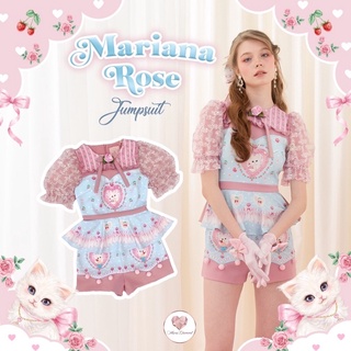 Mariana Rose Jumpsuit : Maria Diamond จั๊มกางเกงขาสั้นพิมพ์ลายน้องแมว สวย หวาน น่ารัก จนทำให้เรารู้สึกพิเศษ