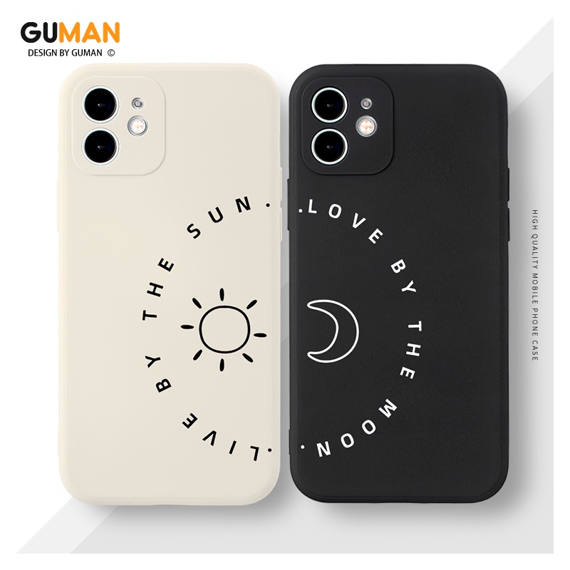 GUMAN เคสคู่ เคสไอโฟน คู่รัก ขอบเหลี่ยมกันกระแทกซิลิโคนนุ่มการ์ตูนน่ารักตลก เคสโทรศัพท์ Compatible for iPhone 17 Air 16 15 14 13 12 11 Pro Max SE 2020 X XR XS 8 7 6 6S Plus พลัส XYM872