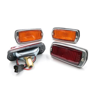 ไฟเลี้ยวข้าง ครบชุด บน-ล่าง 4ดวง ดัทสัน นิสสัน ซันนี่ B210 120Y 140Y Datsun Nissan Sunny ปี 2516-26 ตรงรุ่น สว่างชัด NEW