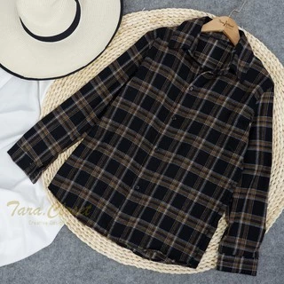 BA020 TARA Shirt เสื้อเชิ้ตแขนยาว ลายสก็อต กระดุมหน้า เนื้อผ้าคอตตอนญี่ปุ่น ผ้าดี ใส่สบาย ไม่ร้อน