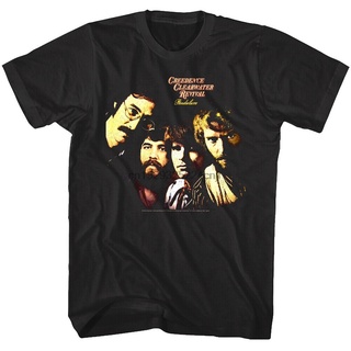 เสื้อยืดผ้าฝ้ายพิมพ์ลายKaus Pria อัลบั้ม Bandul Creedence Clearwater Revival Cover Band Rock Ccr