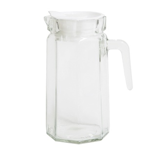 เหยือกน้ำใสทรงเหลี่ยม พร้อมฝา101220Square Jug With Plastic Lid 1250 Ml.