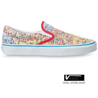 VANS SLIP ON WHERES WALDO FIND STEVE BEACH SNEAKERS สินค้ามีประกันแท้