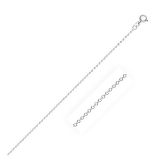 สร้อยคอโซ่ทองคําขาว 14k ขนาด 0.5 mm. ยาว 18 นิ้ว