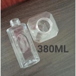 ขวดพลาสติก​PET​แปดเหลี่ยม​ 380​มล​ (SQ380ml)​100ใบ320บาท(3.20บาทต่อใบ)