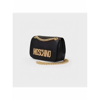 **do** กระเป๋าหนังแท้ Moschino โลหะสีทองนูน สินค้าใหม่ ของแท้