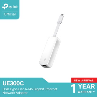 TP-Link UE300C ตัวแปลง USB Type-C เป็น LAN-Gigabit ด้วยช่องเสียบสาย RJ45 (USB Type-C to RJ45 Gigabit Ethernet Network Adapter)