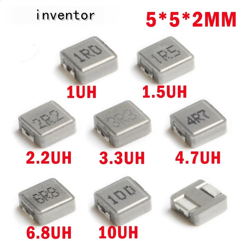 10pcs SMD Power Inductors 0520 1UH 2.2UH 3.3UH 4.7UH 6.8UH 10UH Chip Inductor 0520 5*5*2 1R0 2R2 3R3