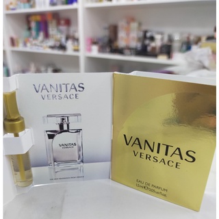 น้ำหอม vial ไวออล Versace Vanitas edp กลิ่นดอกไม้ เปิดตัวด้วยความสดชื่นของมะนาว เพิ่มความหอมวานไปกับดอกฟรีเซีย ดอก Tiare