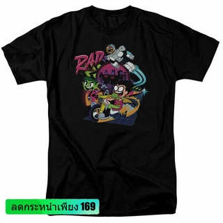 เสื้อยืดแขนสั้นลําลอง คอกลม ผ้าฝ้าย 100% พิมพ์ลายการ์ตูน Titans Go Rad Licensed สําหรับผู้ชาย