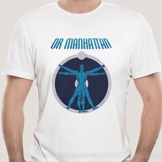 HH เสื้อยืดผ้าฝ้ายพิมพ์ลาย Watchmen Dr . Manhattan สําหรับผู้ชาย เสื้อยืด new คอกลมเสื้อยืด