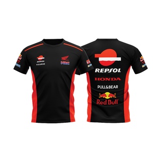 ใหม่ Honda T-Shirt ผ้าแห้งเร็ว เสื้อยืด ขี่มอเตอร์ไซค์แห้งเร็ว คุณภาพเกรดพรีเมียม ราคาโรงงาน