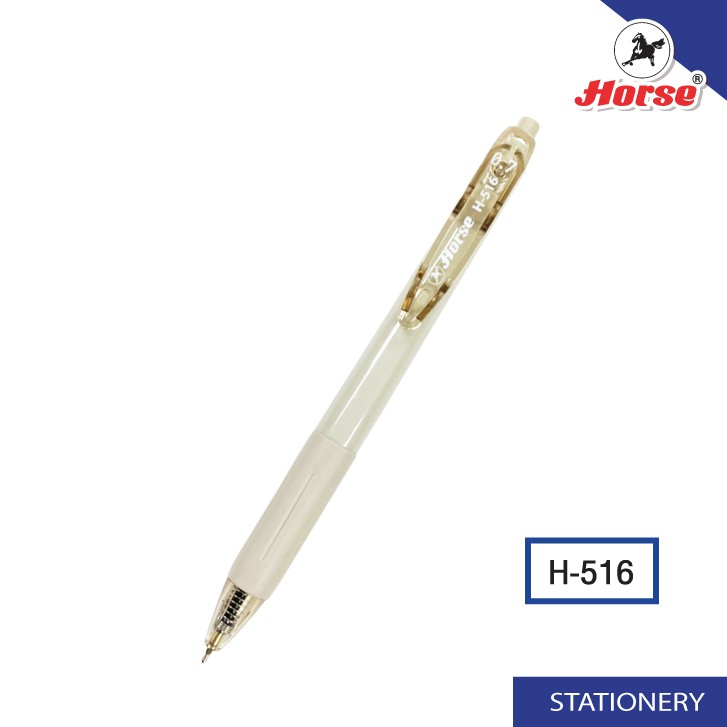 HORSE (ตราม้า) ปากกาลูกลื่น SMOKY COLOR 0.7 mm.  รุ่น H-516  ตราม้า จำนวน 1 ด้าม/คละสี