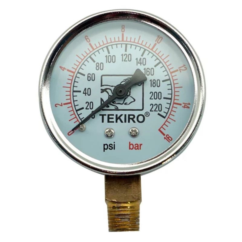 TEKIRO AIR PRESSURE GAUGE 2.5 BAR / 4 BAR / 6 BAR / 10 BAR / 16 BAR / 25 BAR - PRESSURE GAUGE