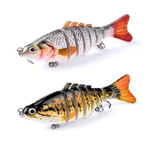 1 ชิ้น 10 เซนติเมตร 15.5 กรัมเหยื่อตกปลา Minnow 7 ส่วน Swimbait Crankbait Hard เหยื่อช้าประดิษฐ์