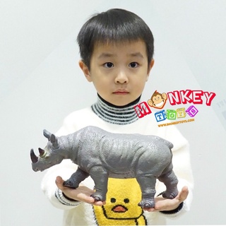 Monkey Toys - โมเดลสัตว์ แรด แบบนิ่ม ขนาด 27.00 CM (จากหาดใหญ่)