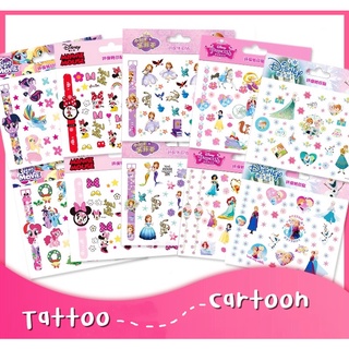 💖พร้อมส่ง ค่าส่งถูก💖สติกเกอร์รอยสัก แทททูรอยสัก ลายการ์ตูน กันน้ำ tattoo สำหรับเด็ก แผ่นละ 25 บาท