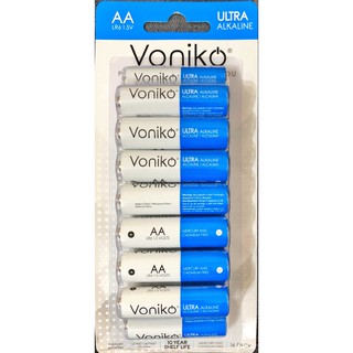 [แพค 4-16 ก้อน] ถ่าน Voniko Ultra Alkanine (แบรนด์ดัง USA) ถ่านกล้อง ถ่านกล้องฟิล์ม ถ่าน AA ถ่าน AAA ถ่านอัลคาไลน์