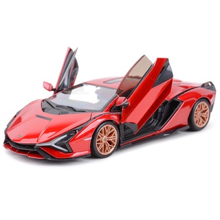 Bburago 1:24 Lamborghini Sian Fkp 37 โมเดลรถยนต์ของเล่นสําหรับเด็ก