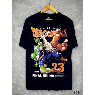 Dragonballเสื้อยืดสีดำสกรีนลายPG54