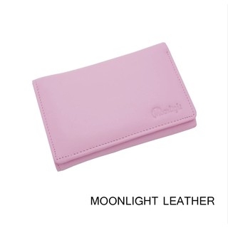 กระเป๋าสตางค์หนังแท้ MOONLIGHT รุ่น Trix สีชมพูอ่อน รหัส WL071LPO