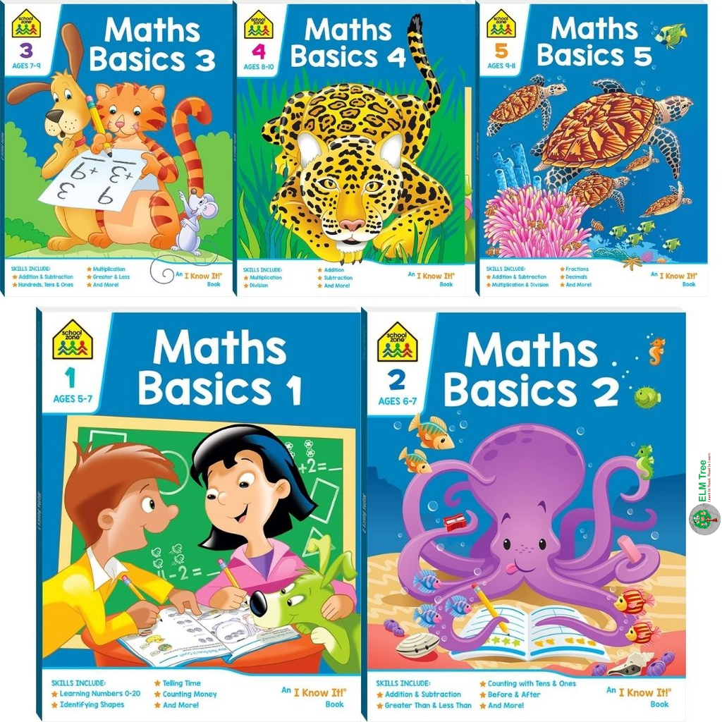 School Zone Maths Basics 1-5 I Know It Book (Hinkler)