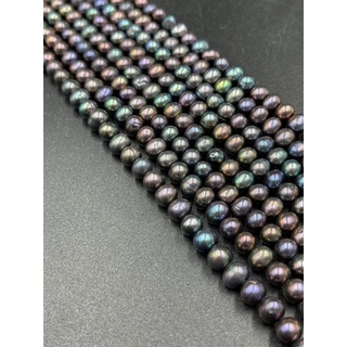 Blackish blue pearls good quality ไข่มุกสีน้ำเงินอมดำคุณภาพดี