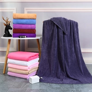YJC-02【400กรัม】ขนาด 160x80 ซม. ผ้าเช็ดตัวผืนใหญ่ ผ้าขนหนูนาโน สีพื้น