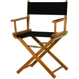 เก้าอี้ไดเร็คเตอร์ 18 Inch Director Chair with Black Canvas 100% Solid Wood Made in Thailand