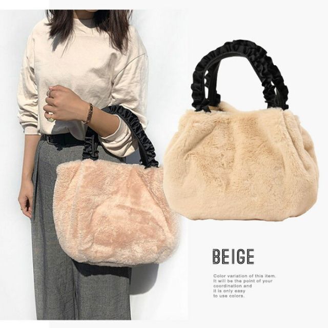กระเป า Fur Frill Bag Afternoon Tea Wardrobe Shopee Thailand