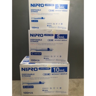 Syringe ไซริง Nipro 3,5,10 ml. กระบอกฉีดยา/ป้อนอาหาร