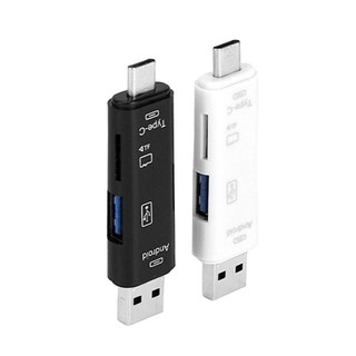 5 in 1 OTG Card Reader, USB 2.0 Micro USB TF SD Type-C Card Reader, USB 3.1 Adapter Cardreader for Smartphone PC Laptop