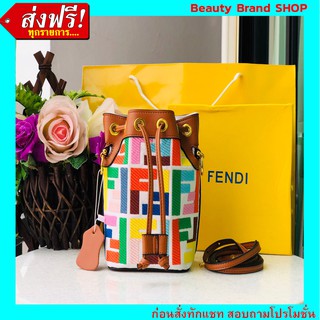 🔥 ราคาส่ง งานตรงปก เป๊ะมาก🔥  Fendi Mon Tresor Canvas Mini Bag Original Grade Full Set Option ผ้าแคนวาส (Canvas) 100%