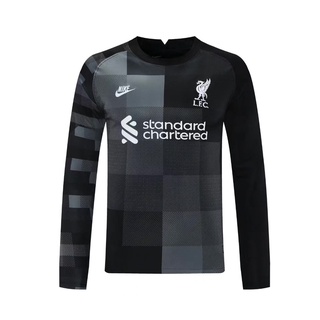 เสื้อเชิ้ต แขนยาว ลาย Liverpool สีดํา สําหรับผู้ชาย 2021 21 22 2022