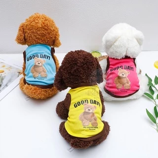 🇹🇭พร้อมส่ง🇹🇭 💟🐶🐱🇹🇭พร้อมส่ง🇹🇭 เสื้อกล้ามลายหมี Good Day น่ารักสดใสสุดๆ จ้า for สัตว์เลี้ยง เสื้อสุนัข หมา แมว