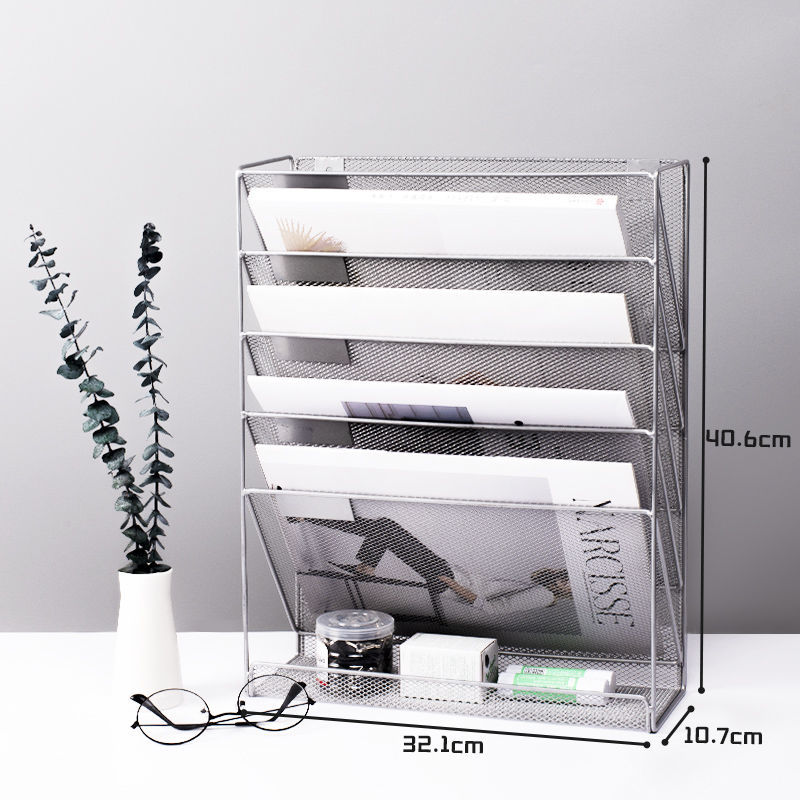 Hanging metal file rack storage rack newspapers and magazines wall rack