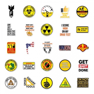 50 Pcs Hard Hat Stickers Funny Sticker For Tool Box Helmet Welding &amp; Decals