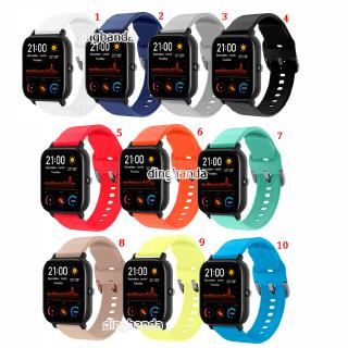 สายรัดซิลิโคนอ่อนนุ่มสำหรับ Huami Amazfit GTS 2e GTS2 mini GTS3