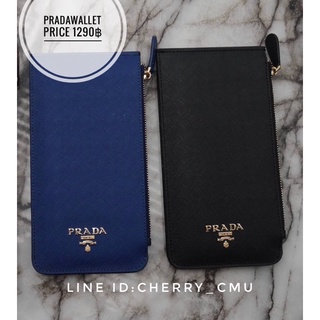 กระเป๋าสตางค์ prada premiumgift แท้ จากเคาเตอร์ต่างประเทศ