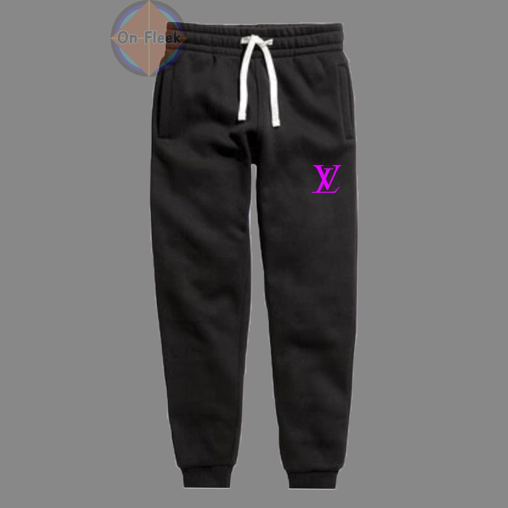 กางเกงขายาว Louis Vuitton หลุยส์วิตตอง ผ้าสำลี กันหนาว หนานุ่มใส่สบาย กางเกงบิ๊กไบค์ Biker กางเกงกีฬา วิ่ง