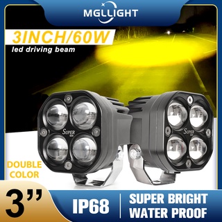 Mgllight ไฟสปอตไลท์ LED 4 ดวง 120 วัตต์ สว่างมาก สําหรับรถยนต์ รถบรรทุก รถจักรยานยนต์