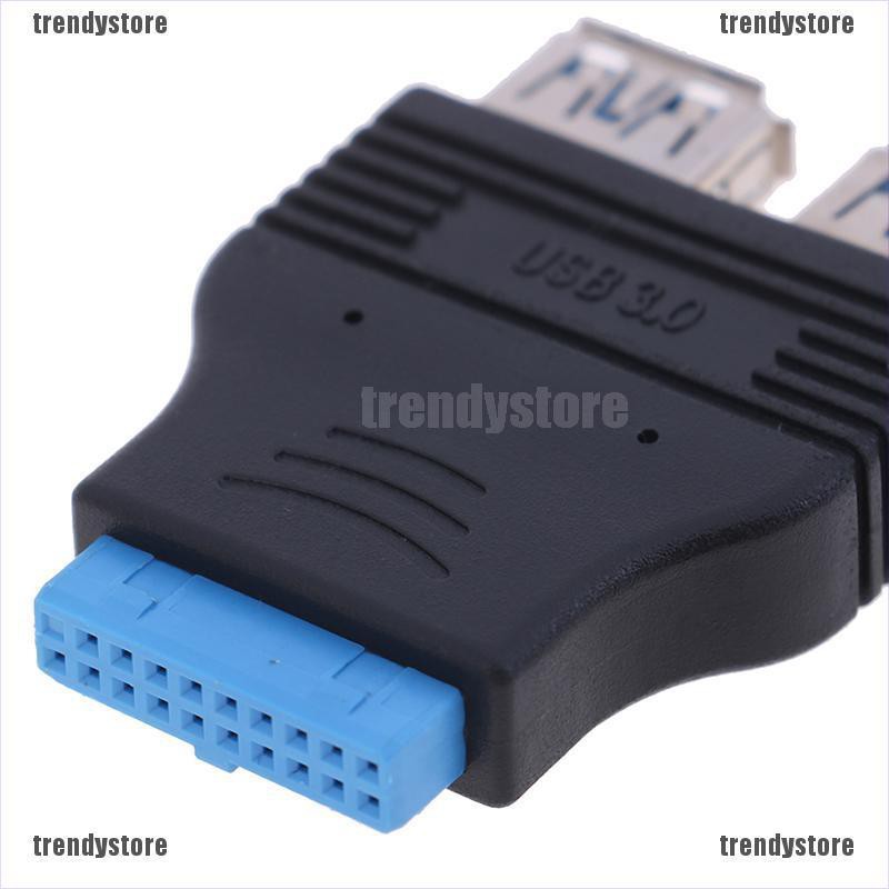 [GTRE] อะแดปเตอร์เชื่อมต่อเมนบอร์ด 2 พอร์ต USB 3.0 ตัวเมีย เป็น 20 pin ตัวเมีย