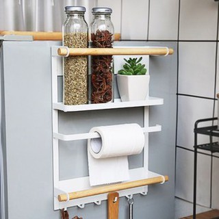 ชั้นวางของแถบแม่เหล็ก ชั้นวางในครัวเป็นแม่เหล็กติดข้างตู้เย็นMagnetic Storage Rackติดข้างตู้เย็นเครื่องซักผ้า พร้อมส่ง