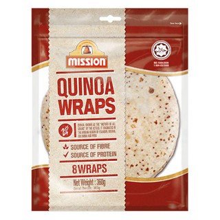 Quinoa wraps จำนวน8แผ่น/1ห่อ ขนาด 360กรัม