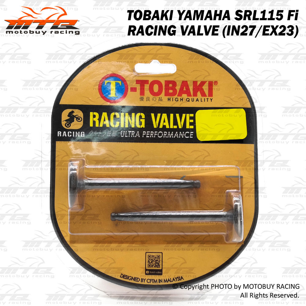 วาล์ว TOBAKI RACING สําหรับ YAMAHA SRL115 Fi