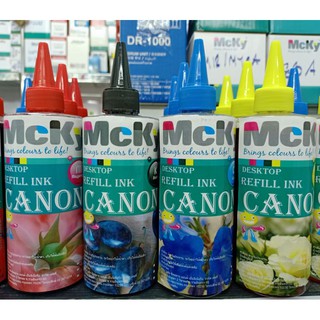 หมึกเติม CANON ยี่ห้อ MCKY เติม Canon ได้ทุกรุ่น ขนาด 250 ml.