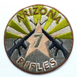 ARIZONA RIFLES MILITARY IRON ON PATCH สัญลักษณ์หน่วยรบทหาร ARIZONA US MILITARY