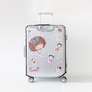 (1 แถม 1) (PVC ใส ขอบผ้าดำ 28") ผ้าคลุมกระเป๋าเดินทาง ขนาด 28 นิ้ว ผลิตจาก PVC ใส กันเปื้อน กันรอย ทนทาน กันน้ำ